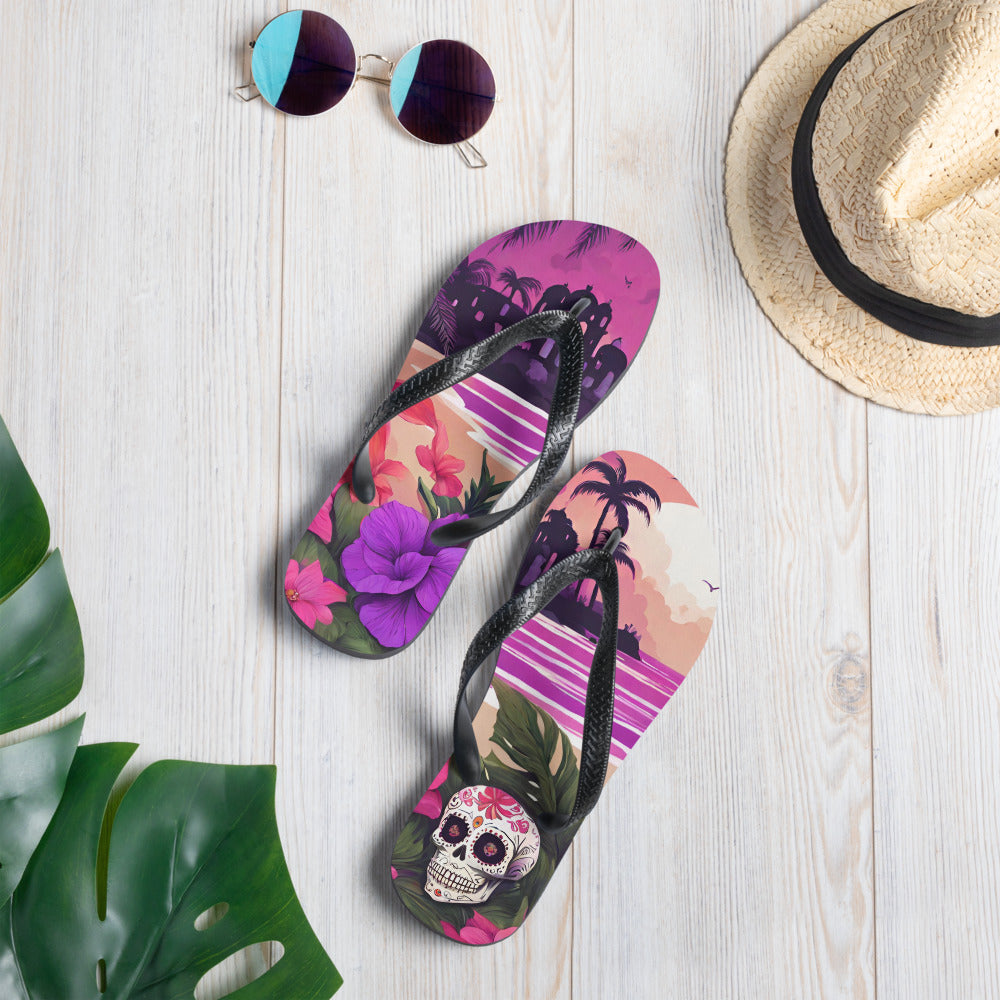 SUGAR SKULL RESORT FLIP-FLOPS