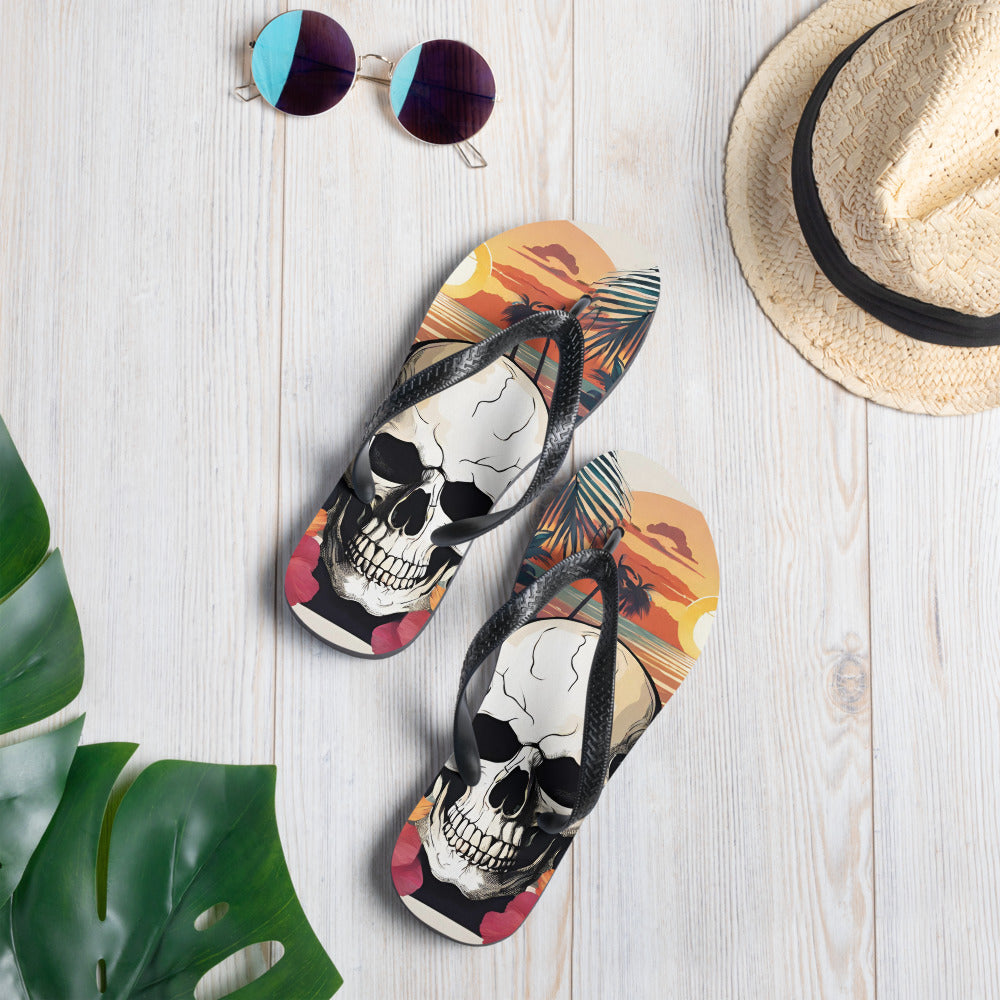 RETRO SKULL FLIP-FLOPS