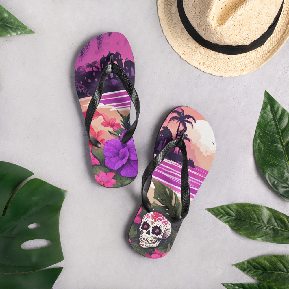 SUGAR SKULL RESORT FLIP-FLOPS