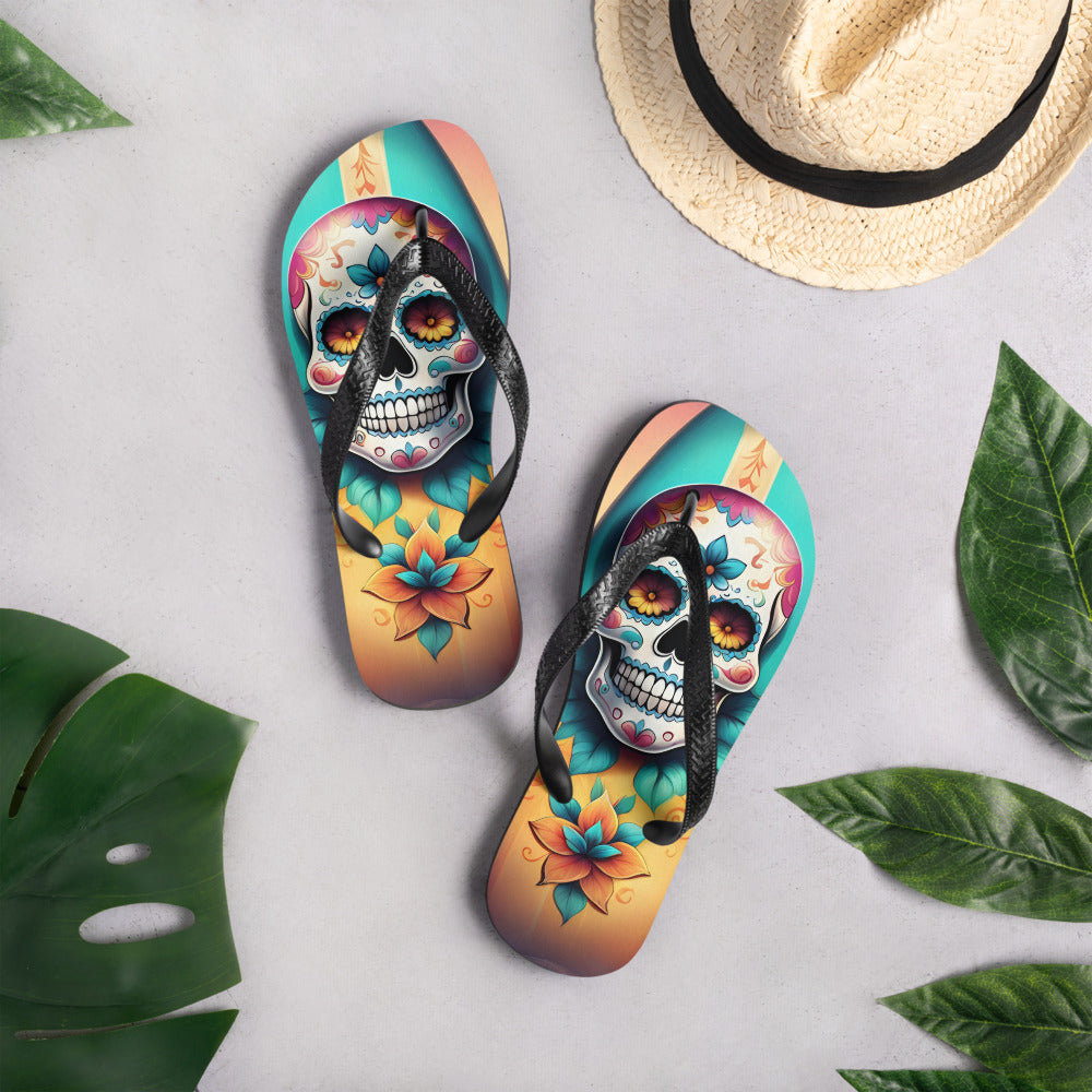 SKULL SURFBOARD FLIP-FLOPS