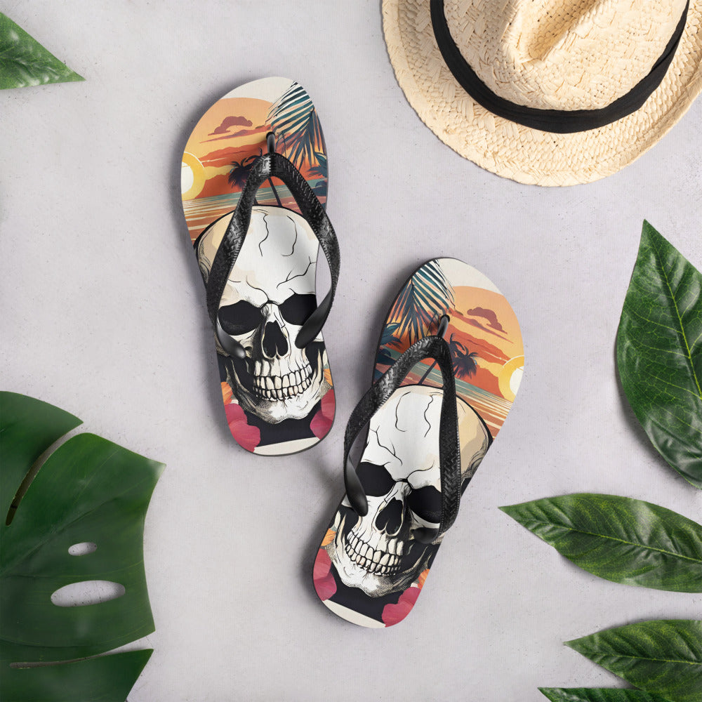 RETRO SKULL FLIP-FLOPS