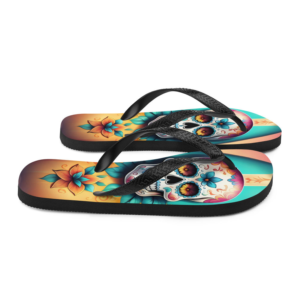 SKULL SURFBOARD FLIP-FLOPS