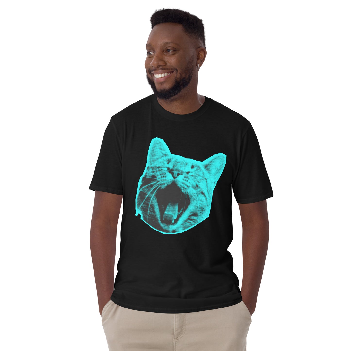 ELECTRIC BLUE CAT UNISEX SHORT SLEEVE TEE