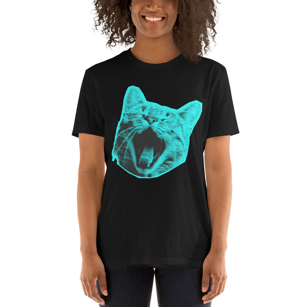 ELECTRIC BLUE CAT UNISEX SHORT SLEEVE TEE