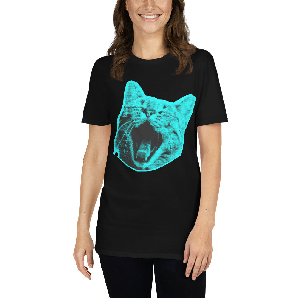 ELECTRIC BLUE CAT UNISEX SHORT SLEEVE TEE