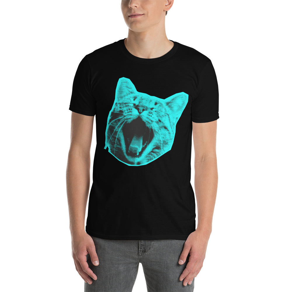 ELECTRIC BLUE CAT UNISEX SHORT SLEEVE TEE