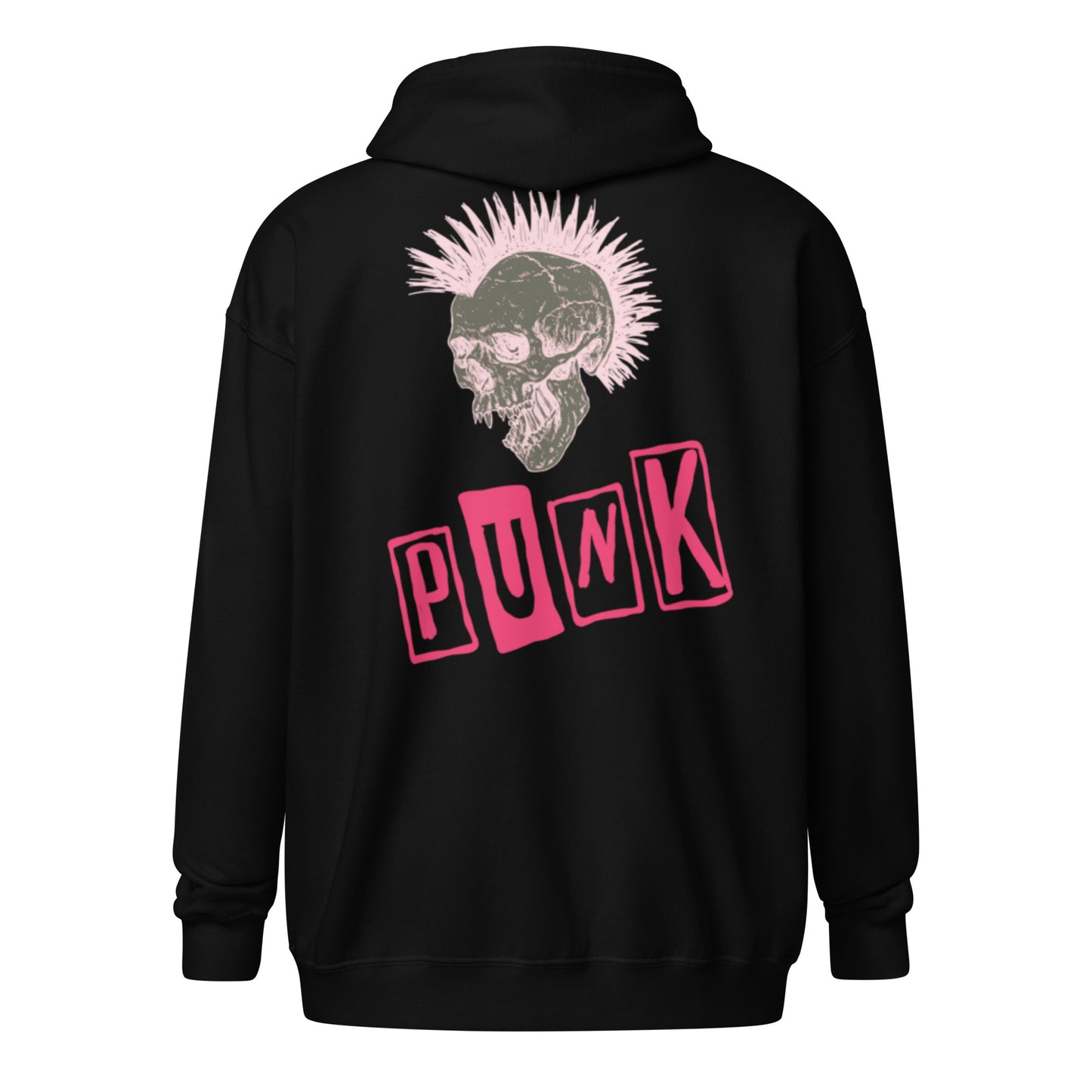 PUNK IS PINK UNISEX ZIP HOODIE