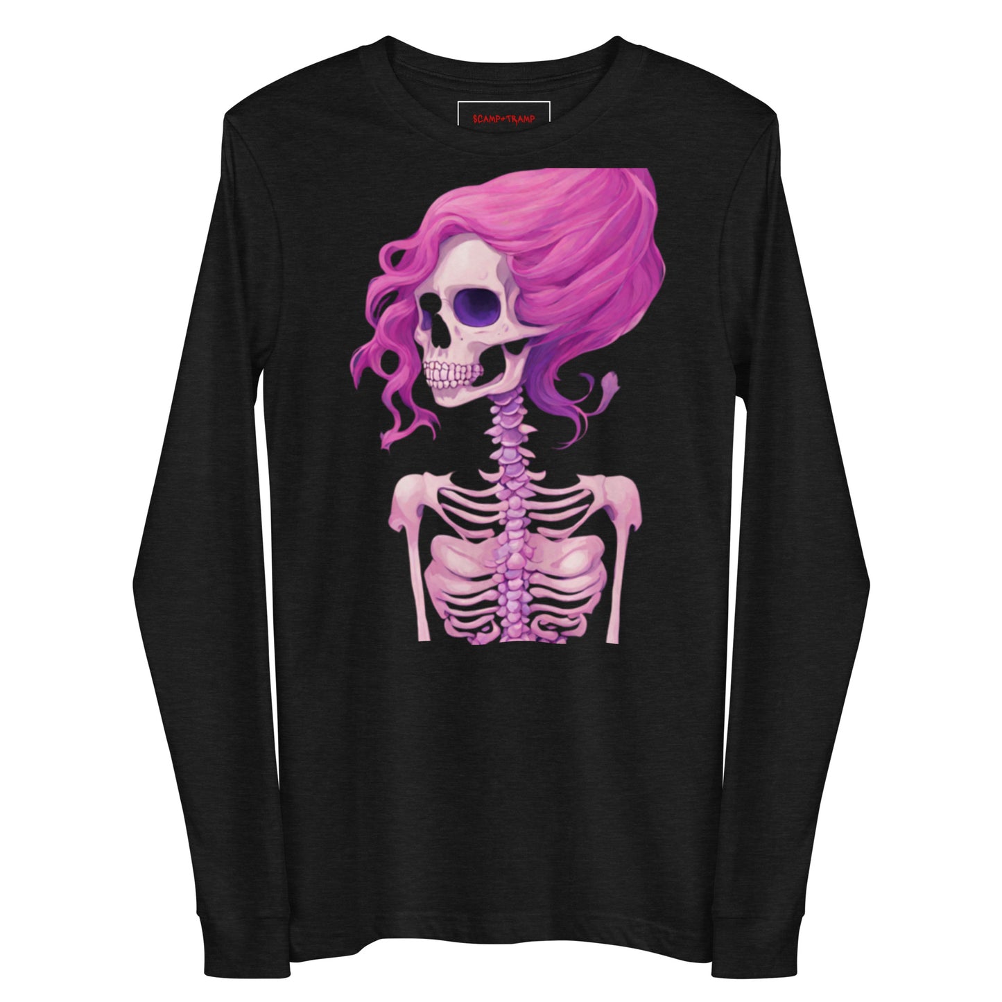 BENNET'S PINK SKELETON LONG SLEEVE TEE