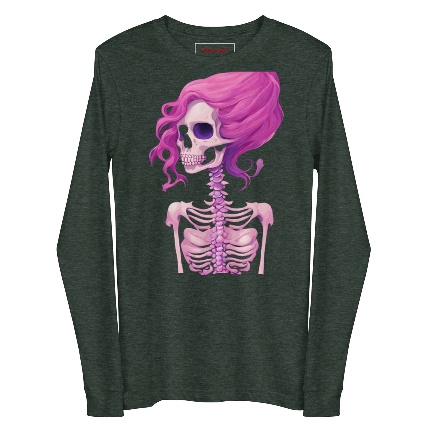 BENNET'S PINK SKELETON LONG SLEEVE TEE