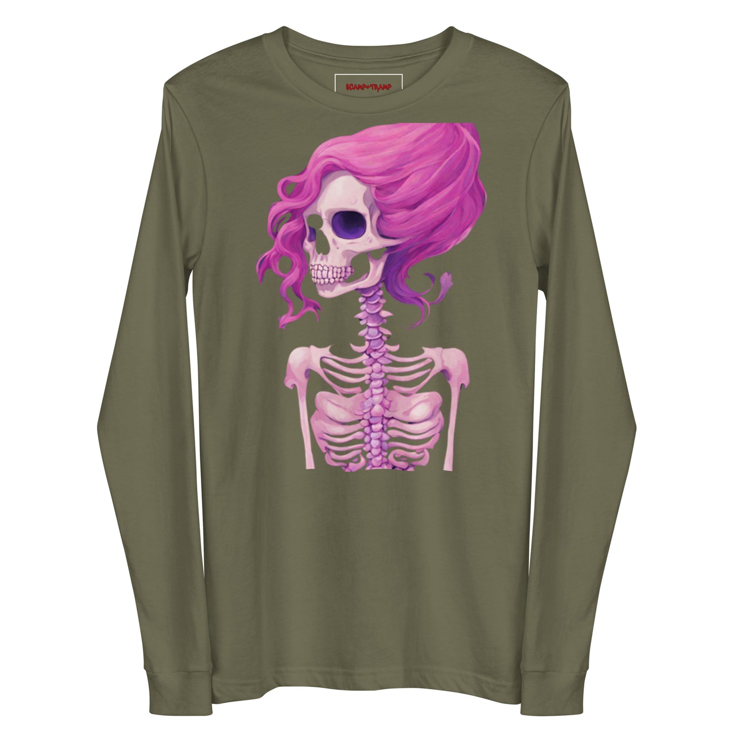 BENNET'S PINK SKELETON LONG SLEEVE TEE