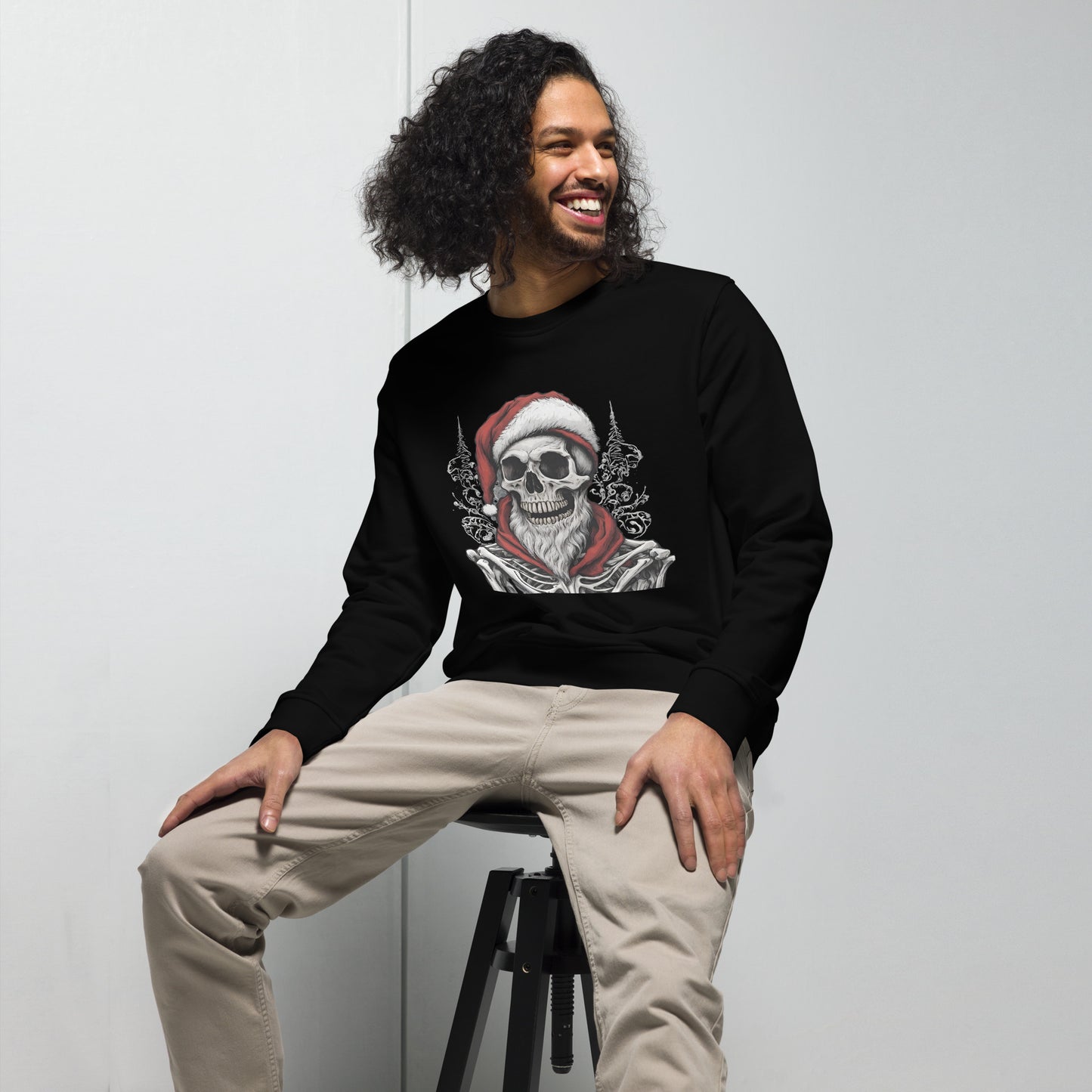 SKELETON SANTA UGLY CHRISTMAS SWEATSHIRT