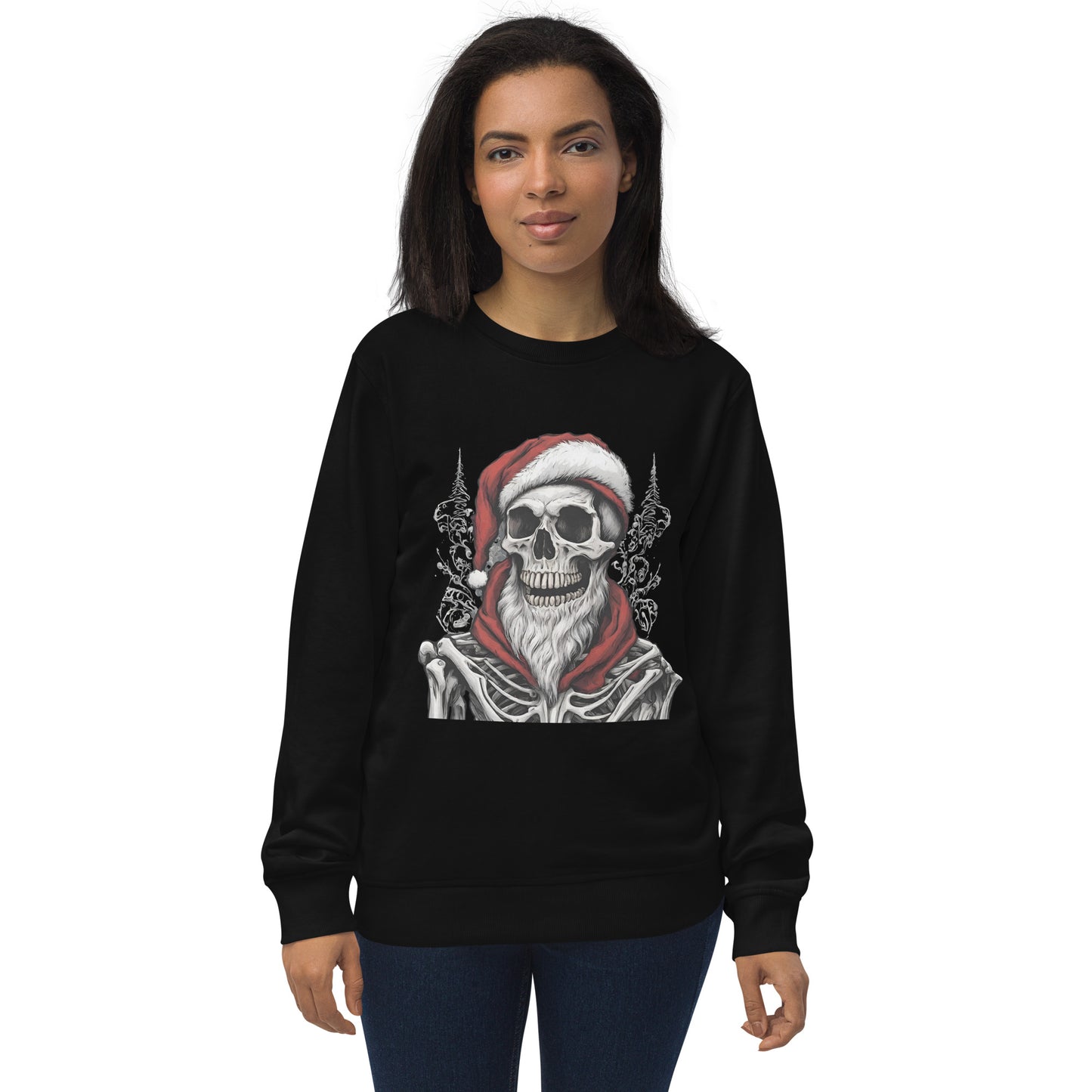 SKELETON SANTA UGLY CHRISTMAS SWEATSHIRT