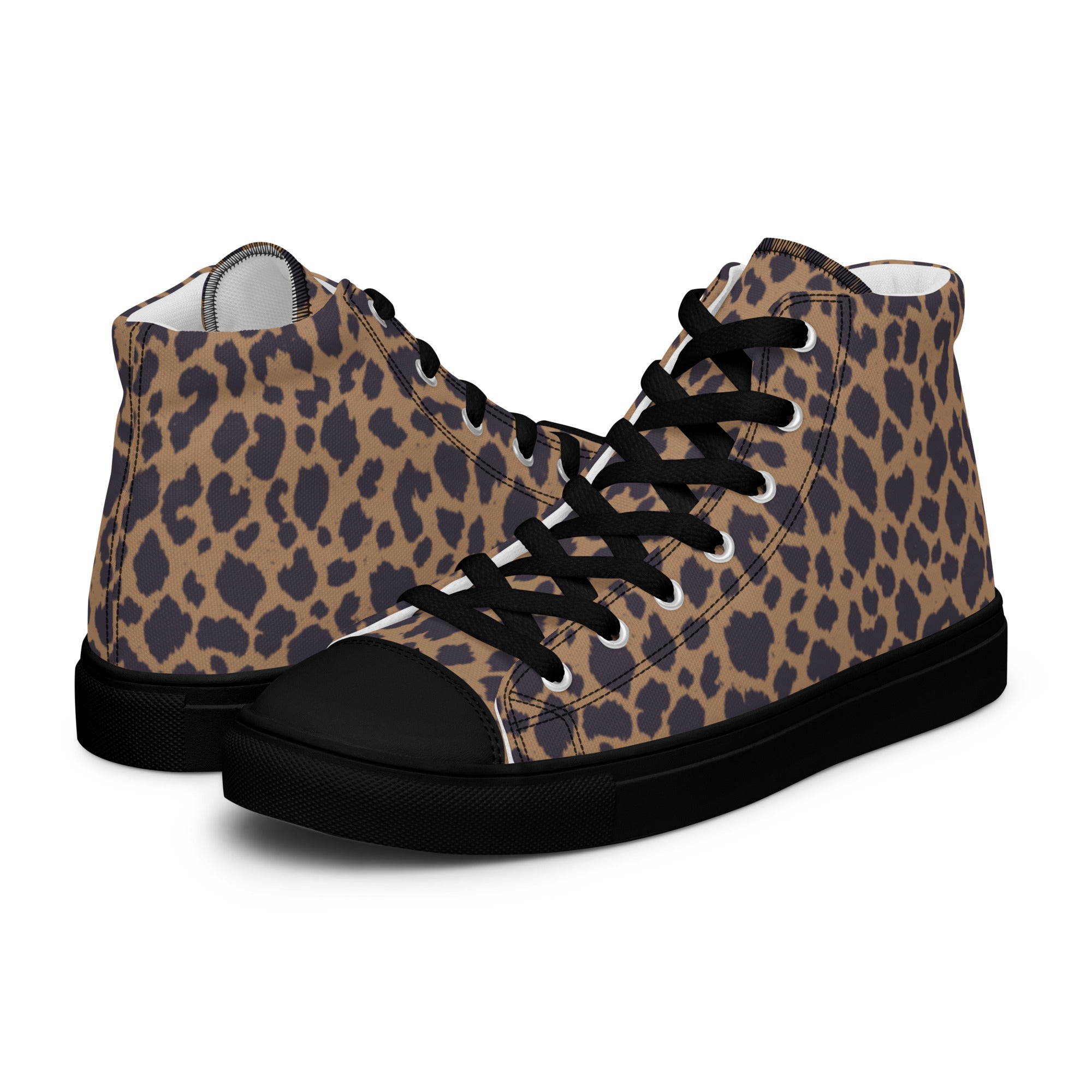 WOMEN'S LEOPARD PRINT HIGH TOP CANVAS SHOES – SCAMP+TRAMP