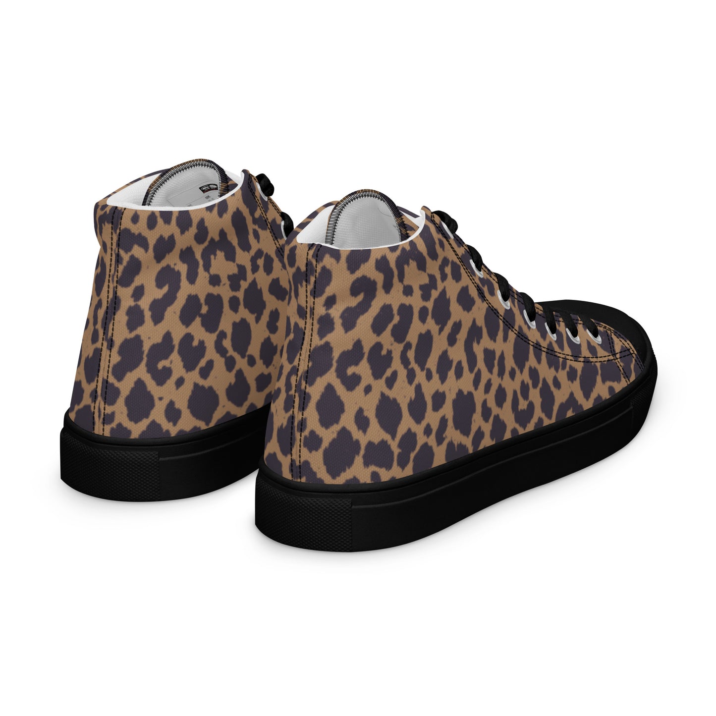 WOMEN'S LEOPARD PRINT HIGH TOP CANVAS SHOES