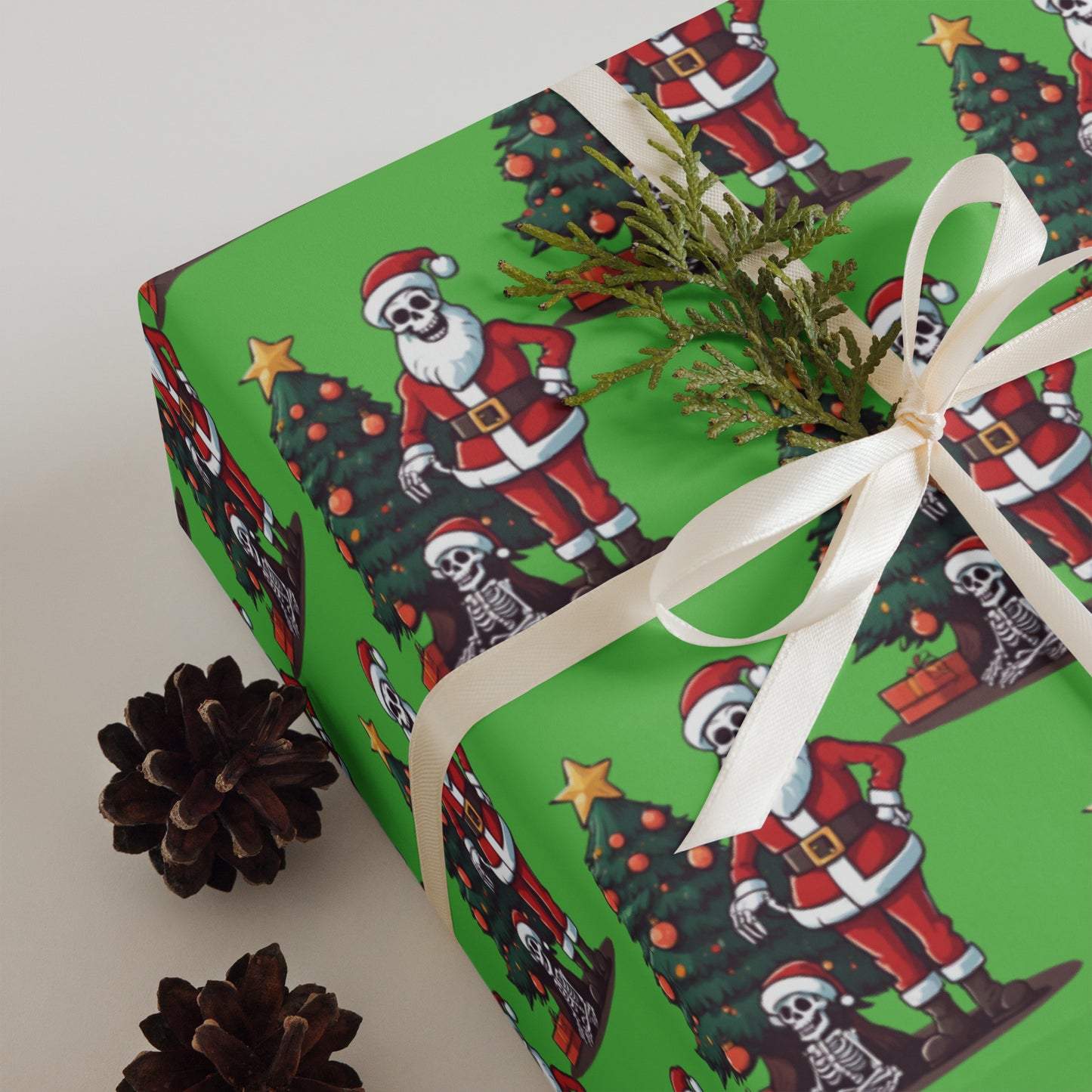 SANTA TREE PREMIUM WRAPPING PAPER SHEETS