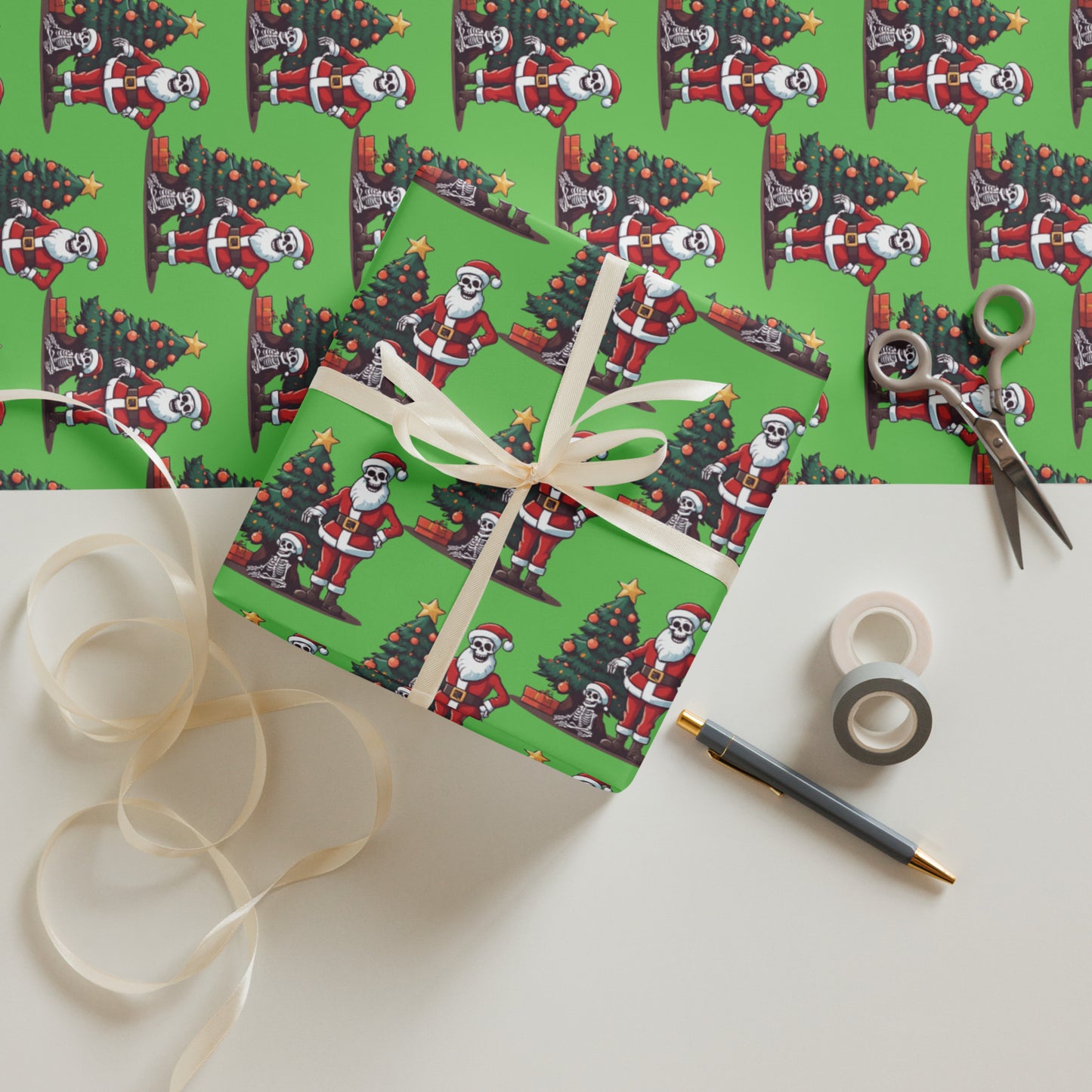 SANTA TREE PREMIUM WRAPPING PAPER SHEETS