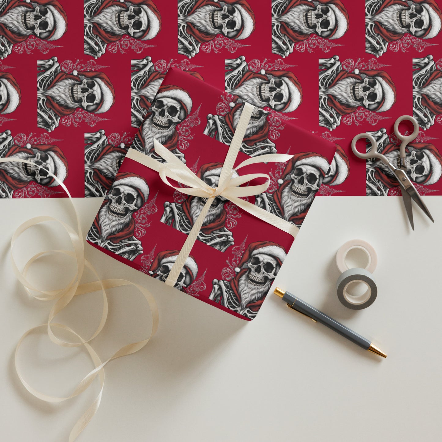 SANTA BEARD PREMIUM WRAPPING PAPER SHEETS